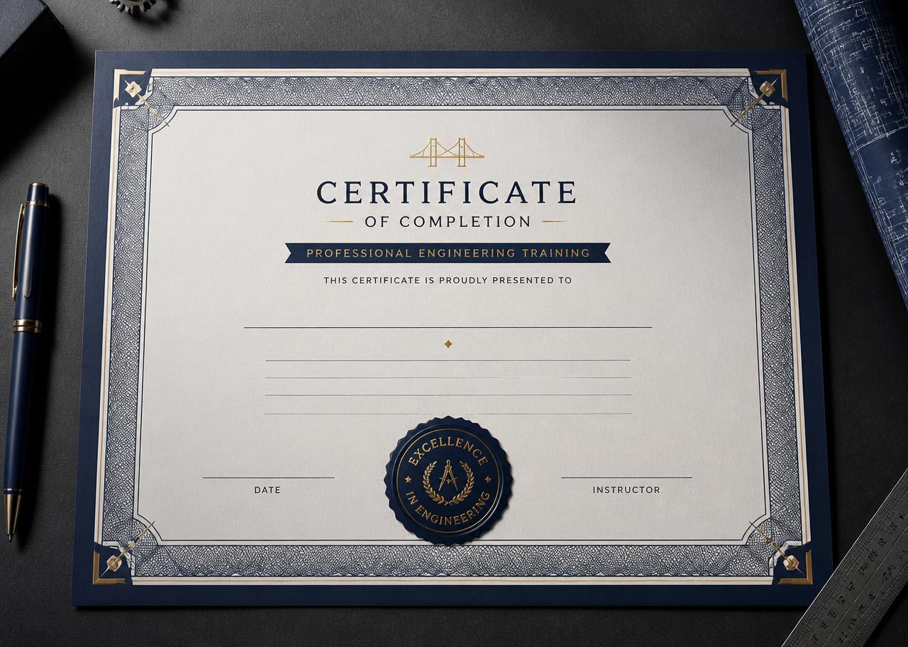 Mockup of a NEXUS Engineering Academy professional certificate